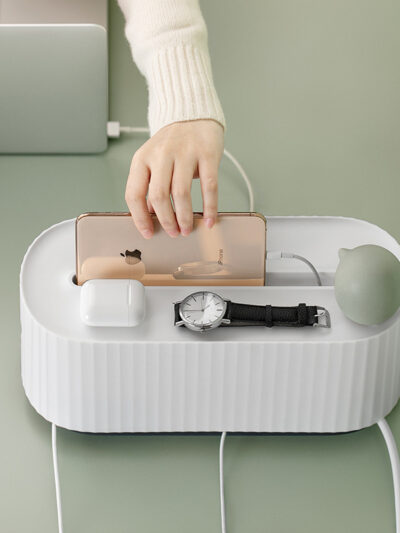 Power Strip Wire Case Cable Storage Box Anti Dust Charger Socket Organizer Network Line Storage Bin Charger Wire Management