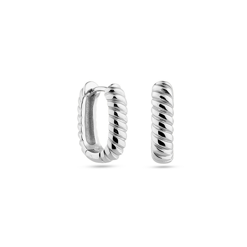 Threaded U-shaped Earrings Womens Fashion Simple And Sophisticated - Image 6