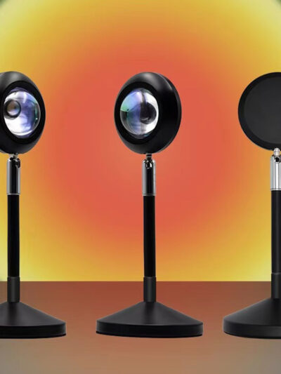 Upgrade Rainbow Sunset Projector Lamp Atmosphere Light Home Coffee Shop Background Wall Decoration Remote Control Sunset Lamps