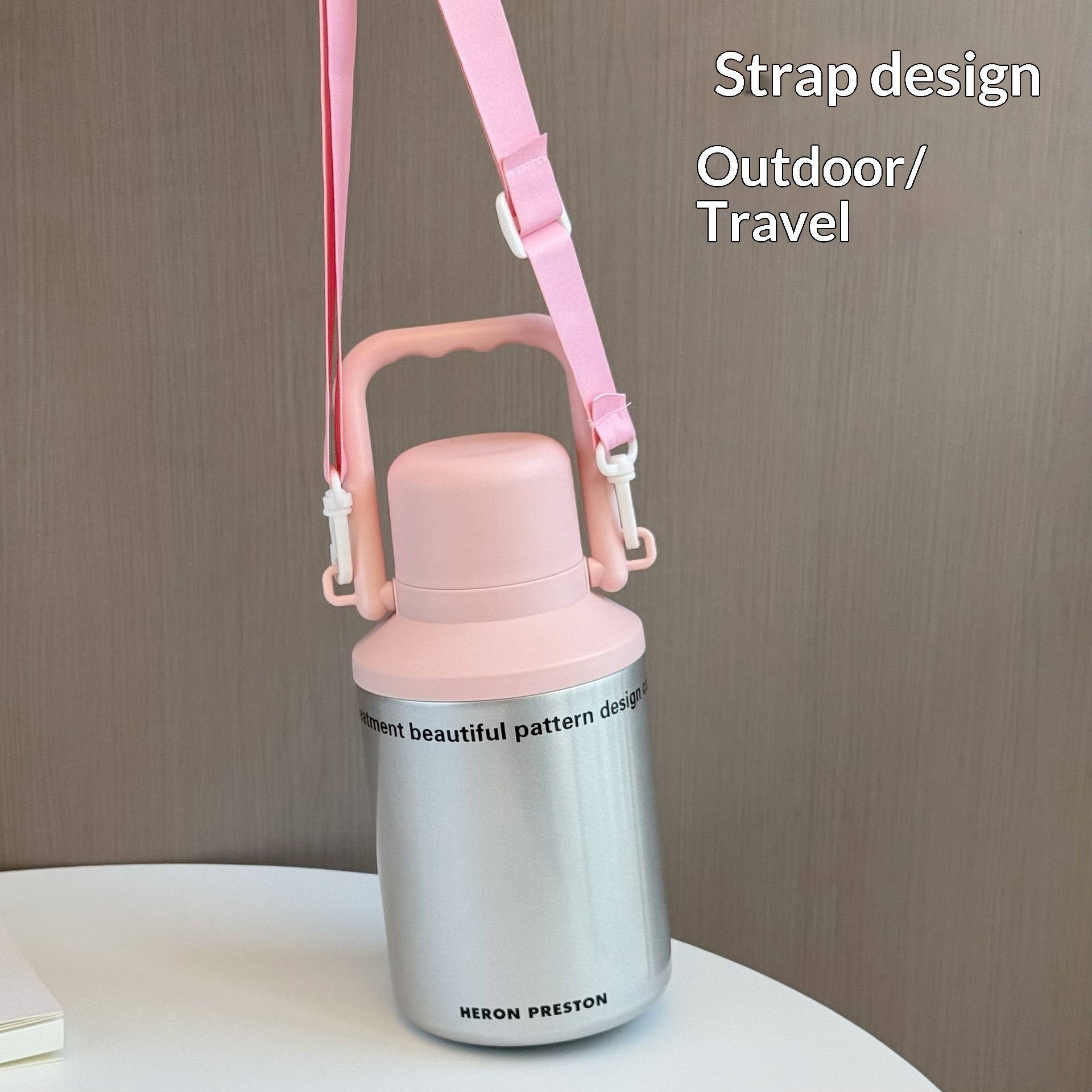 Portable Outdoor Sports Fitness Water Bottle With Straw And Handle - Image 3