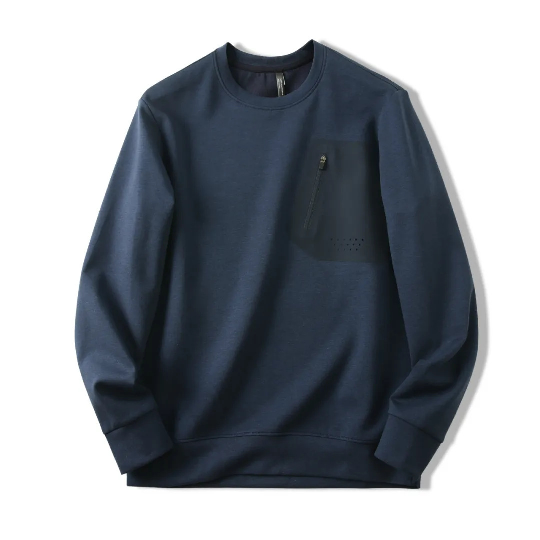 Outdoor Men's Air Cotton Warm And Comfortable Sports Casual Round Neck Pullover Sweater - Image 3