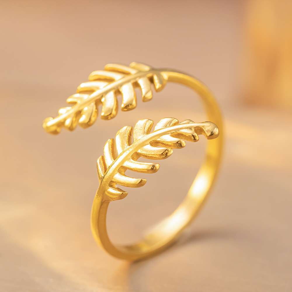 Open Adjustable Ring Retro Simple High-grade Titanium Steel Love - Image 9
