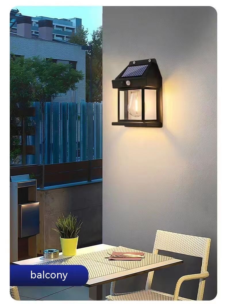 Outdoor Solar Waterproof Tungsten Induction Garden Wall Lamp - Image 8