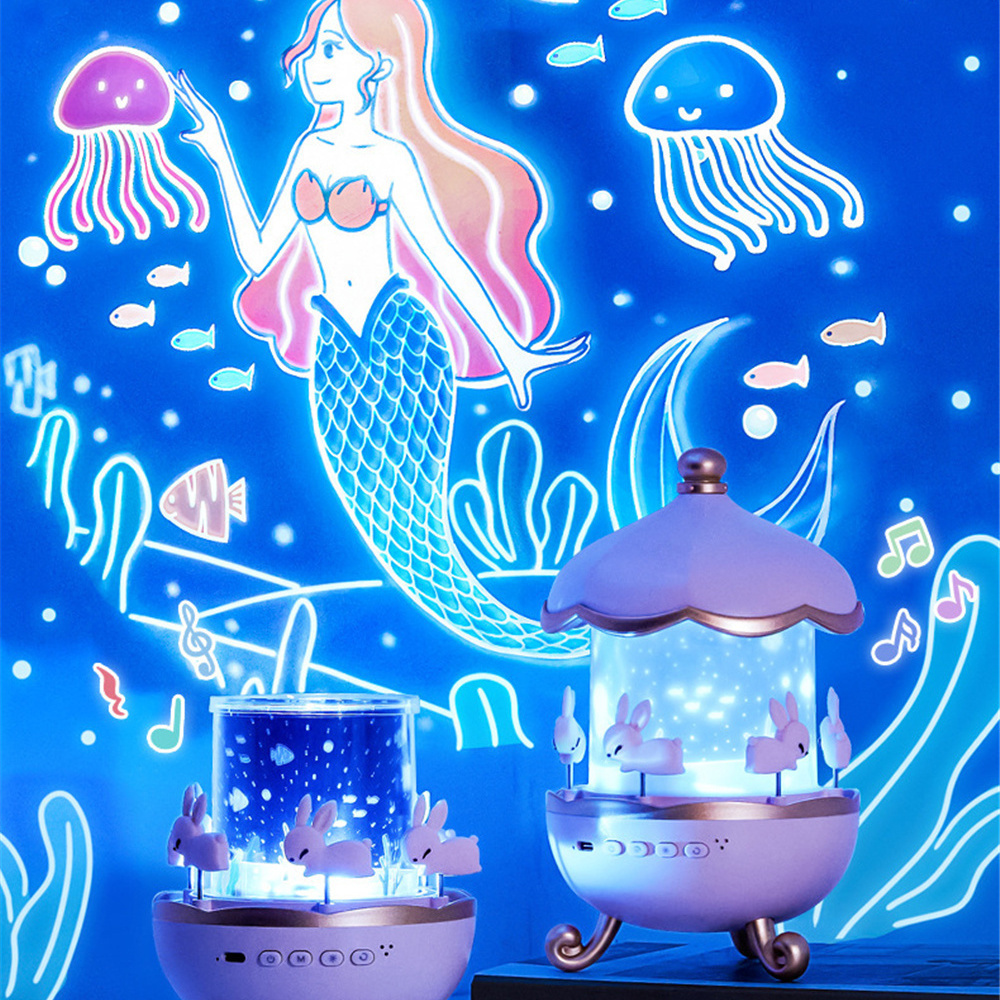 Night Light Projector Kids Nursery Children Room Space Rotation USB Rechargeable Led Night Lamp 12 Films Birthday Christmas Gift - Image 10