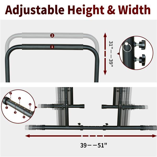 Power Tower Pull Pull Up Rod Stand, Adjustable Height Heavy Duty Multi Functional Fitness Training Equipment - Image 7