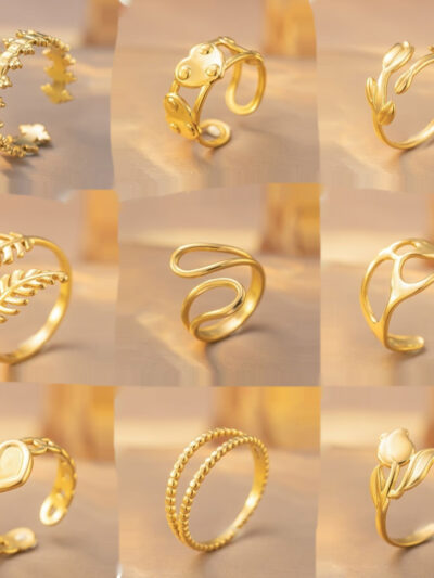 Open Adjustable Ring Retro Simple High-grade Titanium Steel Love