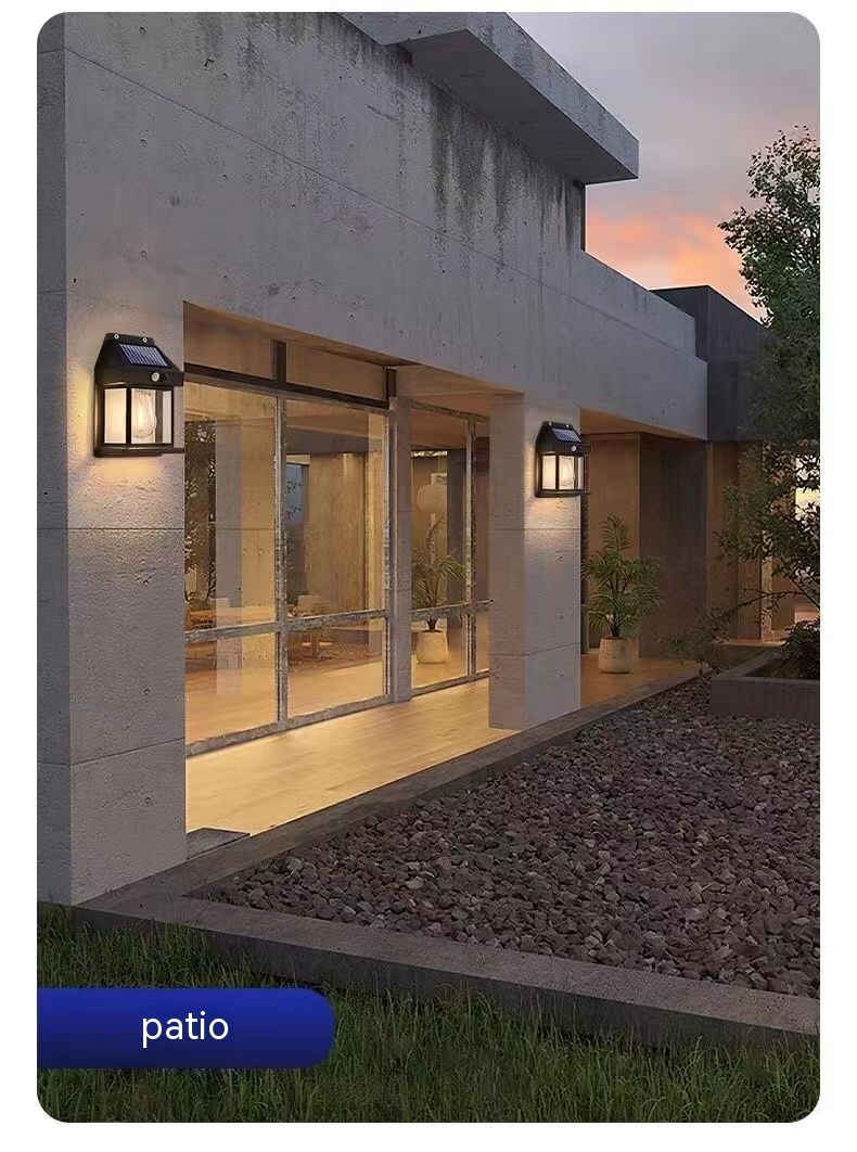 Outdoor Solar Waterproof Tungsten Induction Garden Wall Lamp - Image 7